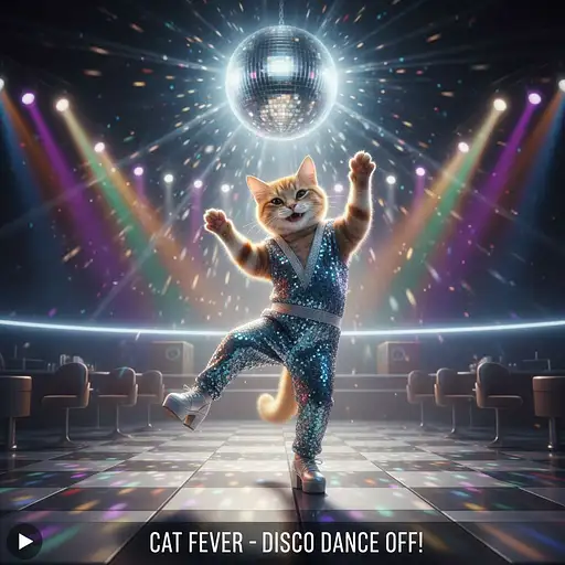 Generate a video of a cat dancing
