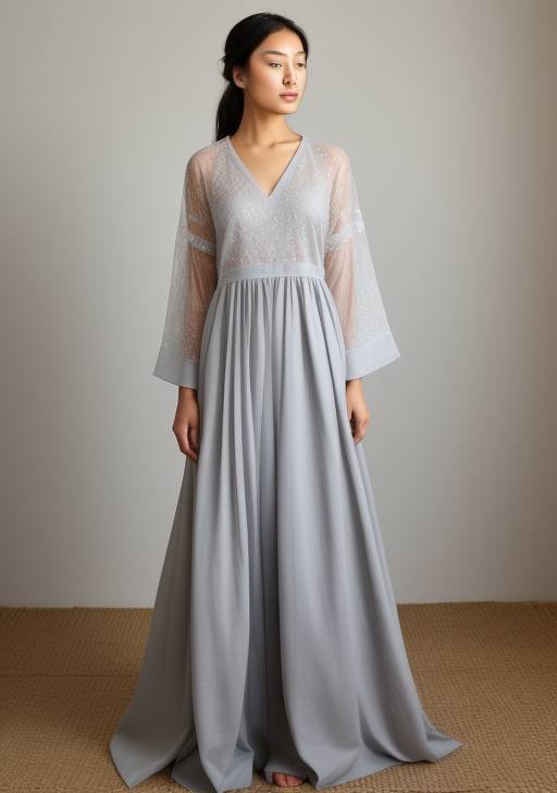 You are an experienced, highly aesthetic and creative fashion designer. The silhouettes of your clothing mainly feature the ethereal charm of Eastern Zen, while also incorporating the exaggerated sense of modern large silhouettes and an exaggerated, complex and creative style. Zen-style clothing is mostly characterized by loose silhouettes, highlighting the spatial sense of the garments. Most of them are made of cotton and linen fabrics with a yellowed printing effect of newspapers from the Republic of China period, and are combined with other types of fabrics to design a series of four sets of androgynic and flowing men's clothing. Each set has a similar structure but some differences. Display it face forward.