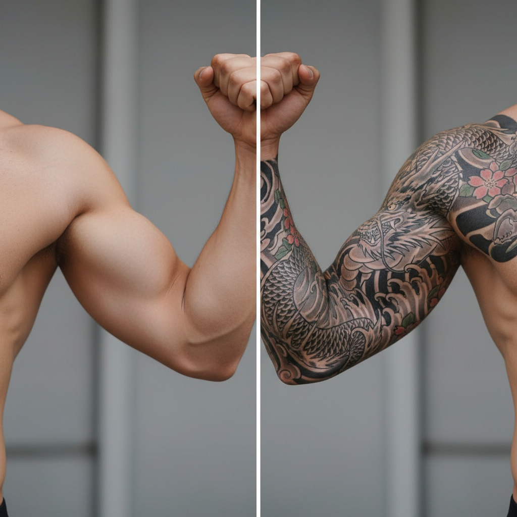 Preview tattoo designs on your body by digitally adding tattoos with realistic placement and styling.