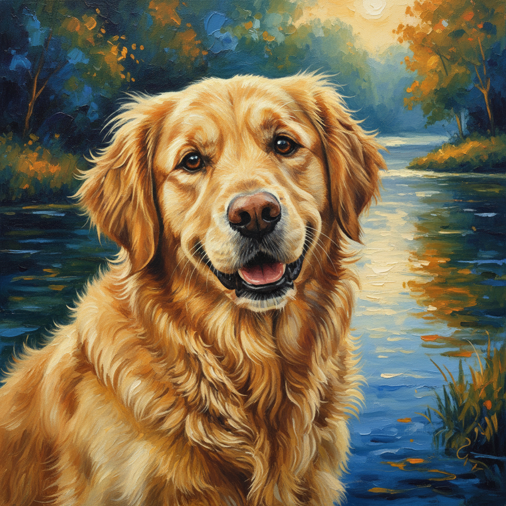 Transform pet photos into artistic portraits with studio lighting and decorative backgrounds, perfect for keepsakes and sharing.