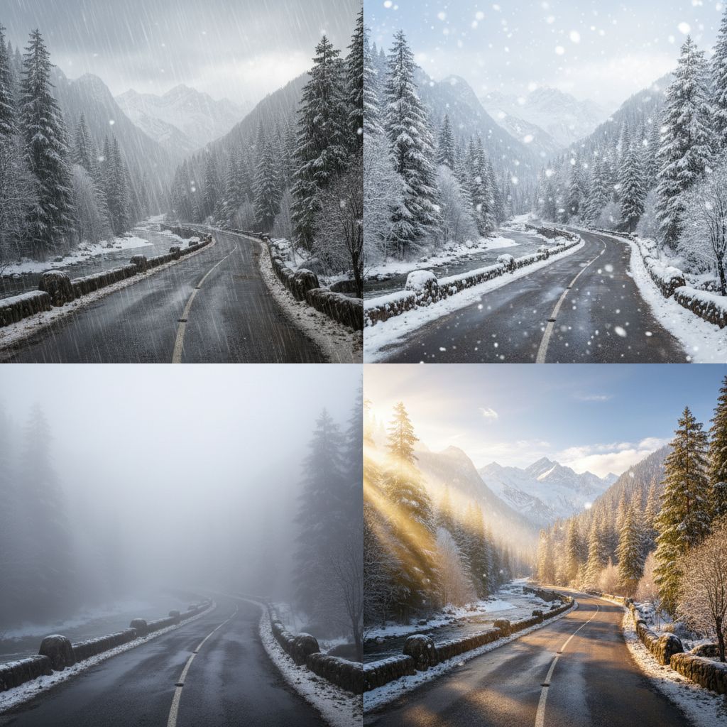 Enhance images with realistic weather effects to create dramatic and atmospheric visuals.