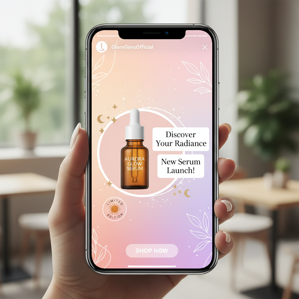 Design Instagram story visuals with modern typography, colors, and layouts tailored for social engagement.