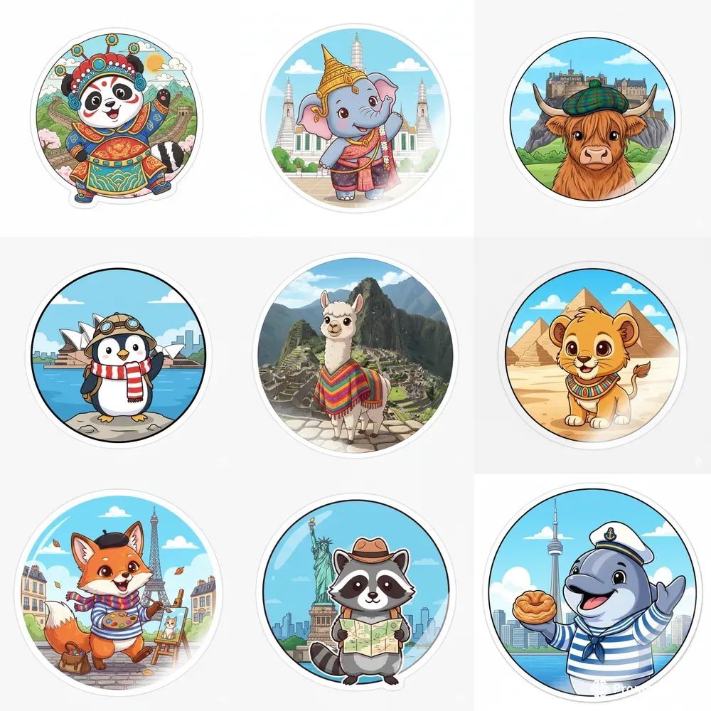 Cute Sticker Illustration Generator is an AI-powered image creation tool designed for generating high-quality, adorable sticker-style illustrations with strong commercial appeal. It specializes in creating charming animal characters dressed in cultural or themed costumes, perfectly posed with iconic global landmarks such as the Eiffel Tower, Great Wall of China, Statue of Liberty, Sydney Opera House, and more.

This tool focuses on cute character design, soft outlines, bright color palettes, and clean white borders, delivering glossy, print-ready sticker artwork ideal for sticker merchandising, digital stickers, print-on-demand products, branding assets, and social media visuals. Each illustration is centered, expressive, and optimized for clarity, making it suitable for both digital and physical distribution.

Whether you’re creating collectible stickers, travel-themed character art, educational visuals, or playful brand mascots, this AI model enables consistent, high-detail sticker illustrations with a delightful, expressive style—no design skills required.